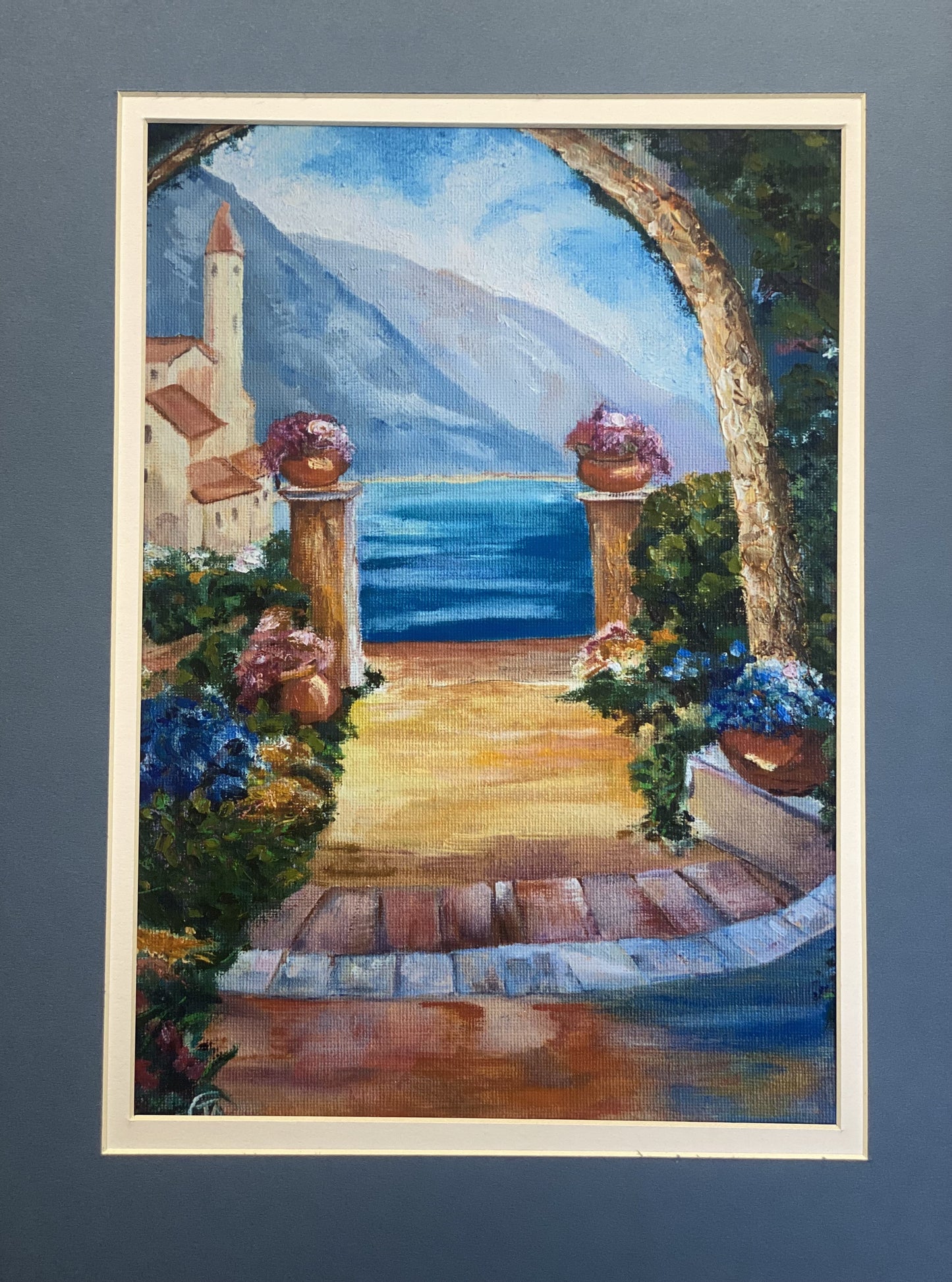 "Lake Garda",A4 Art Print Double Mounted