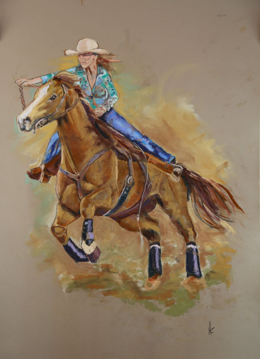 "Rodeo Ride", Limited run print of 190, produced by Andy