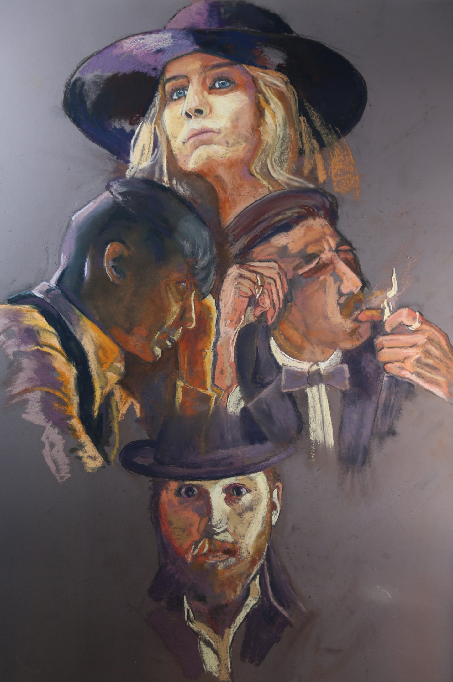 "By the Order of the Peaky Blinders", Original Soft Pastel Artwork, Mounted and Framed in a Solid Oak Frame,Signed by Andy