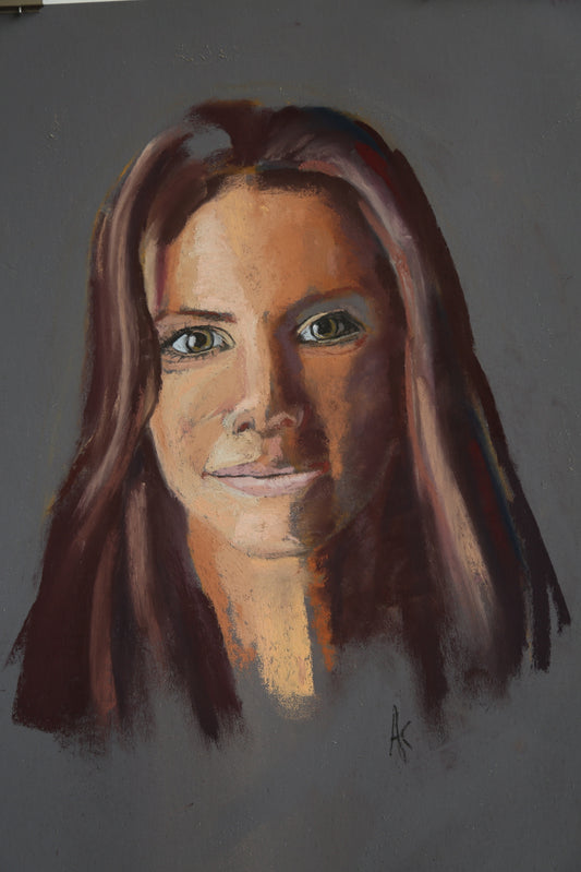 Personal Portrait in Soft Pastel, Single Head and Shoulders Pose