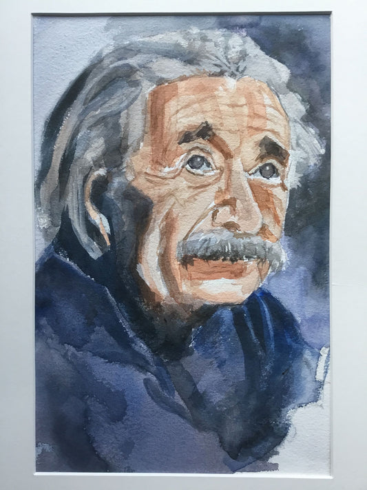 "Albert Einstein", Watercolour Study