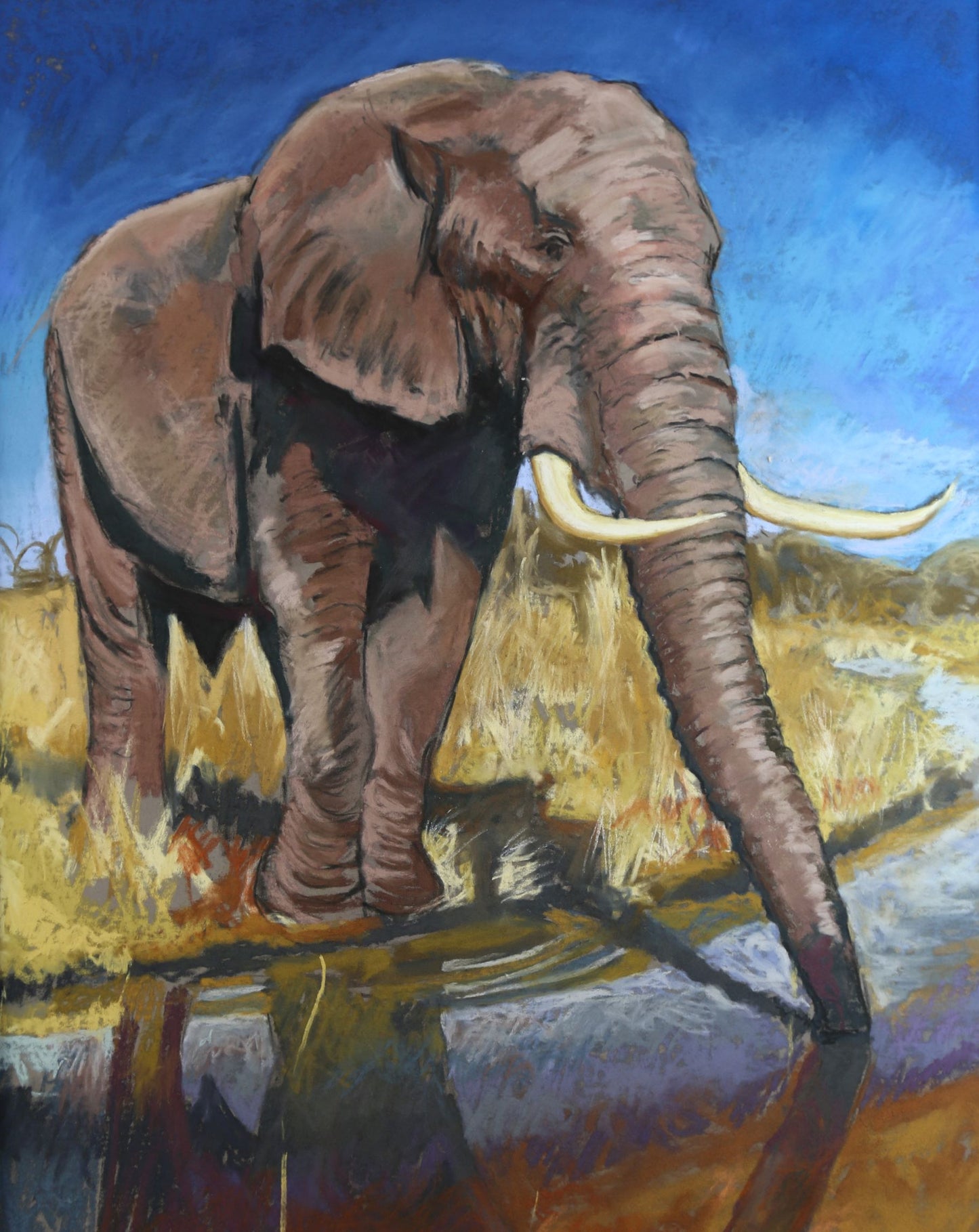 "Gentle Giant", Original Soft Pastel Signed by Andy